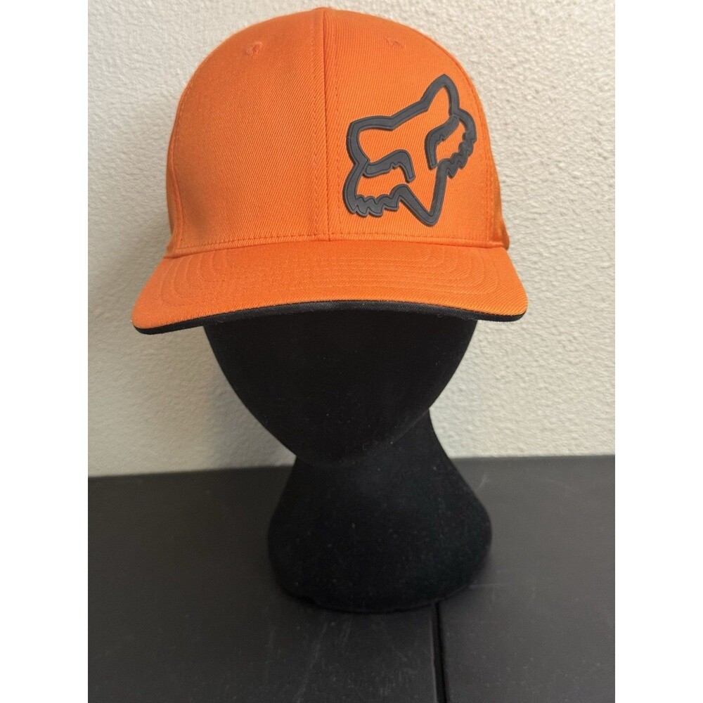 Fox Orange Embroidered Logo Ballcap Hat Flexfit Unisex Small